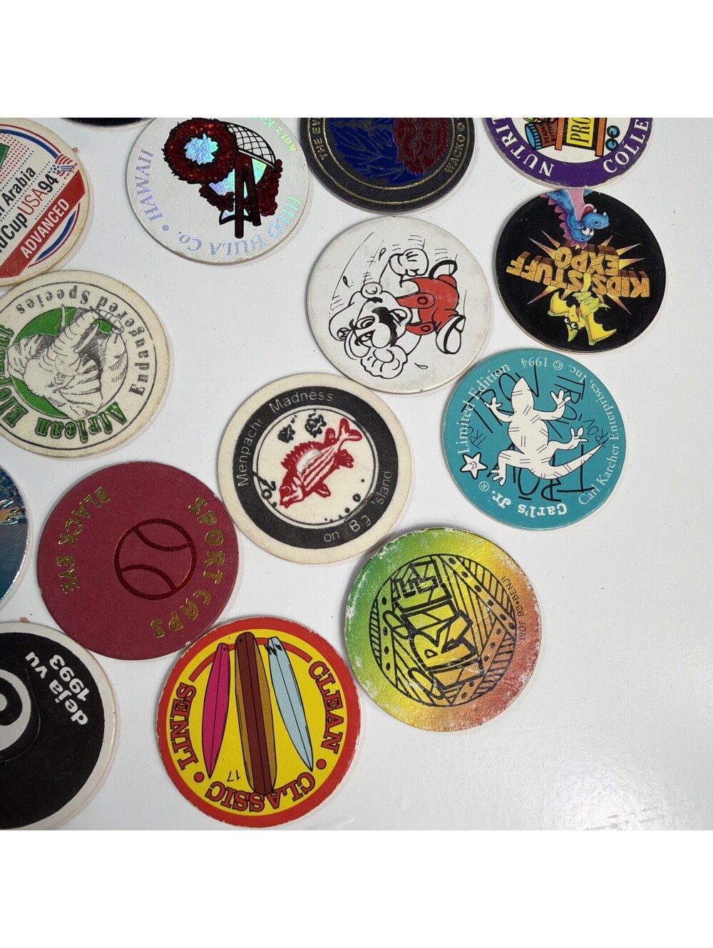 Lot Of 63 Pogs Slammers Solid Metal Plastic Cardboard Many Styles Big Value!! - Picture 11 of 14